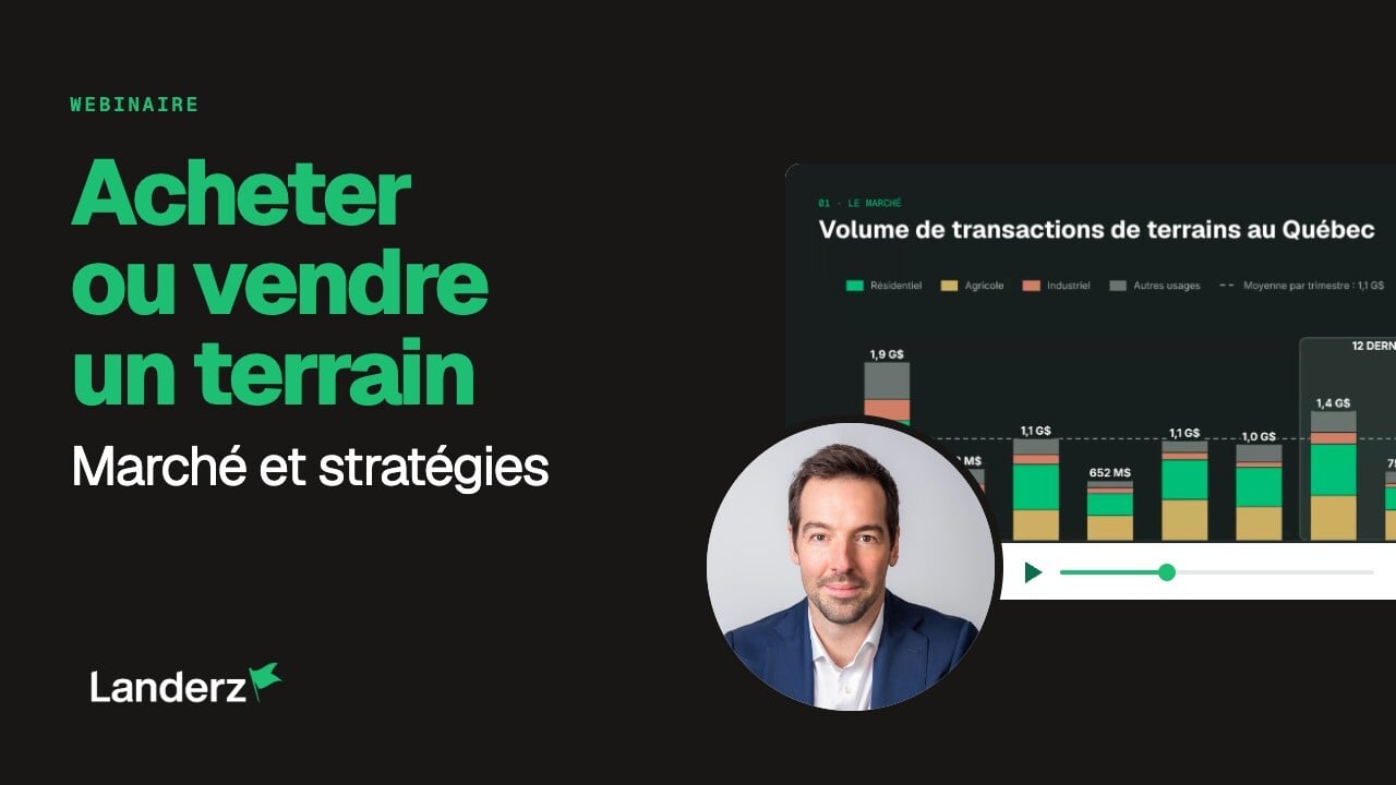 Acheter ou vendre un terrain au Québec : marché, données et stratégies
